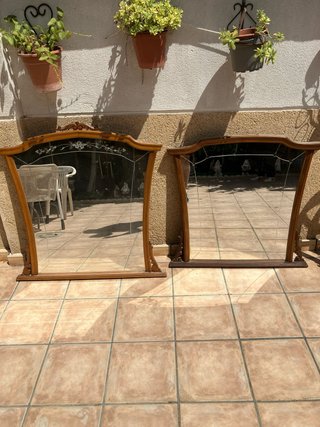 Espejos Cómoda Madera Antiguos