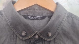Camicia vintage in denim grigio sbiadito Neil Barrett