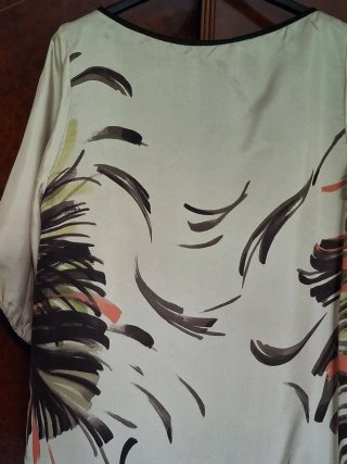 Vestido Zara Seda Estampado Multicolor,