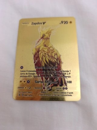 Carta Pokémon Zapdos V Dorada