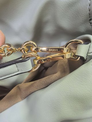 Bolso Loewe Flamenco Clutch Oro Blanco
