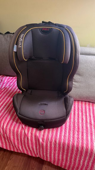 Silla auto Penguin negra y amarilla Isofix 1-2-3