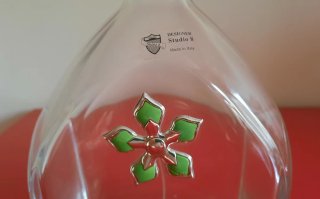 Caraffa Studio 8 in cristallo con fiore