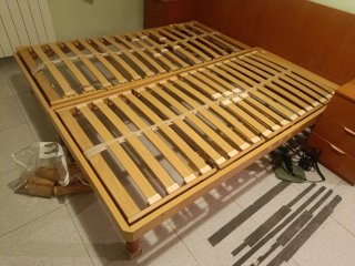 2 Camas 90cm, 1 Eléctrica Articulada