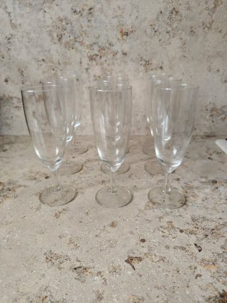 Set 9 Flûtes Champagne Vetro