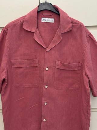 Camicia Zara in lino rossa