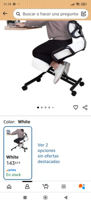 Silla ergonómica con respaldo y ruedas
