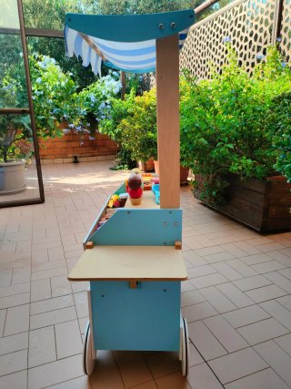 Carretto gelato giocattolo con accessori
