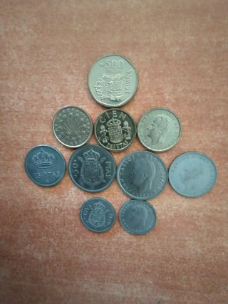 Lote monedas Juan Carlos 500 pesetas y más