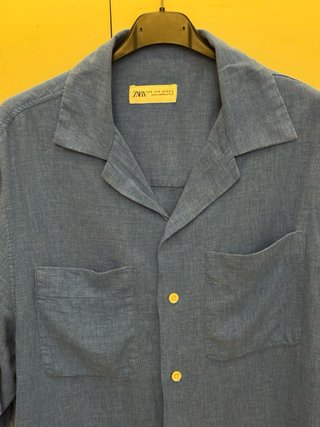 Camicia Zara in lino blu