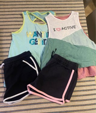 Conjunto Ropa Niña: Tops y Shorts Talla 140cm 9-10