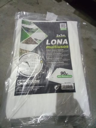 Lona Multiusos Impermeable 2x3m Blanca