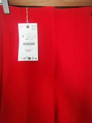 Pantalón Zara Rojo Talla S