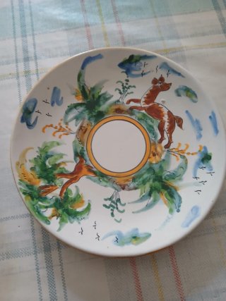 Taza y plato Vicente Gimeno antiguo