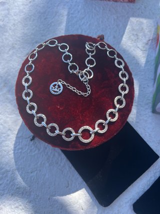 Collar Trifari Aro con Circonitas Plata 18in