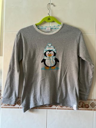 Pijama niña pingüino manga larga