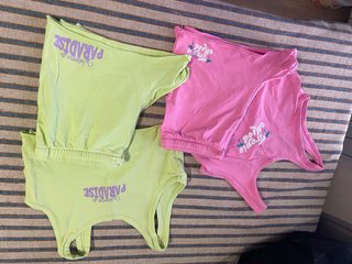 Conjunto Ropa Niña Verde y Rosa  Talla 140cm 9-10