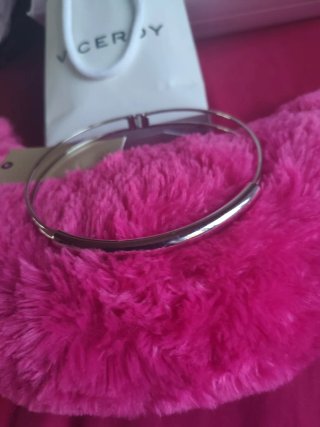 Bonito Collar Plateado Nuevo Con Etiquetas