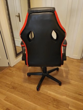 Silla de oficina gaming negra y roja