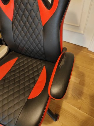 Silla de oficina gaming negra y roja