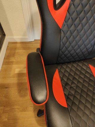 Silla de oficina gaming negra y roja