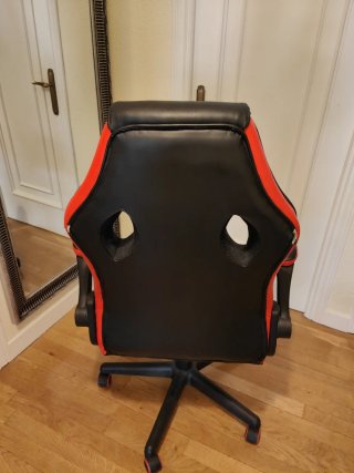 Silla de oficina gaming negra y roja
