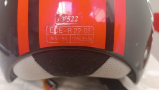 Casco Custom Vintage Bullit Negro/Rojo.  TALLE M