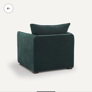 Sillón individual terciopelo verde