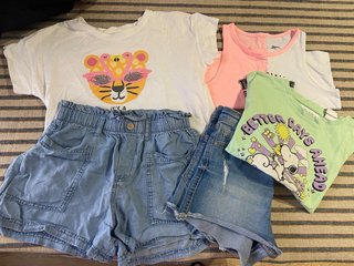 Conjunto Ropa Niña Camisetas y Shorts Talla 140 cm