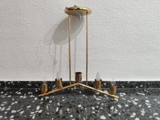 Lámpara de techo dorada 5 luces