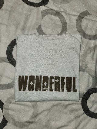 Camiseta gris con estampado WONDERFUL