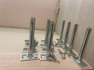 Set di 8 mensole in legno grigio