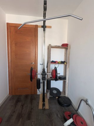 Equipo Gimnasio Casa: Polea, Barra y Discos