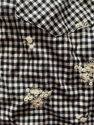 Camisa Zara cuadros vichy bordado