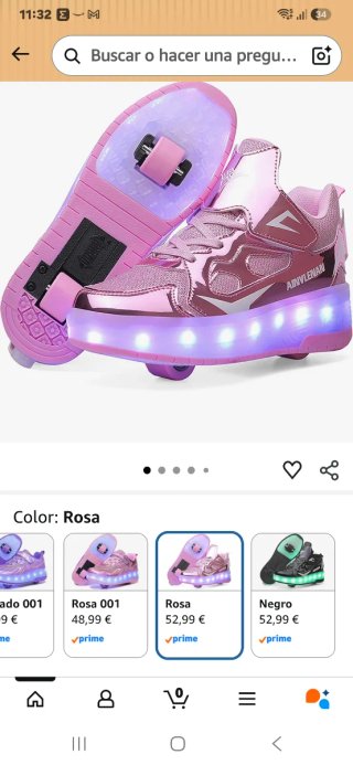 Zapatillas con Ruedas Niña Rosa
