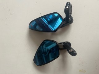 Retrovisores Manillar Moto Azul