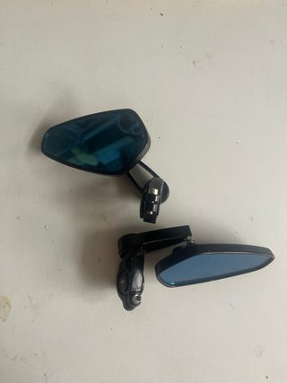 Retrovisores Manillar Moto Azul