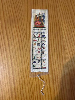 Lote 4 marcapáginas papiro Egipto jeroglíficos