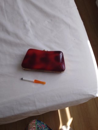 Bolso Clutch Carey Rojo y Marrón