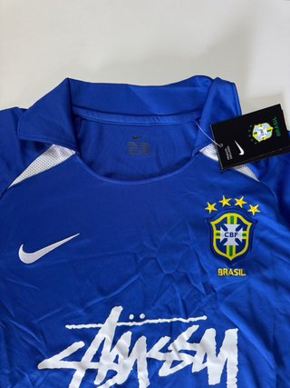Camiseta Nike x Stussy Brasil Azul
