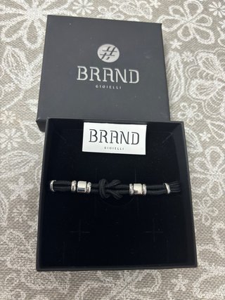 Bracciale uomo BRAND GIOIELLI nero/argento