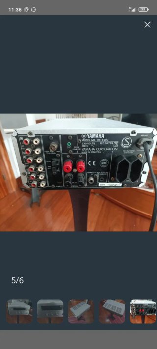 Amplificador Yamaha RX-E600 Plata