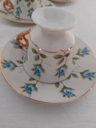 Servizio caffè porcellana decorato