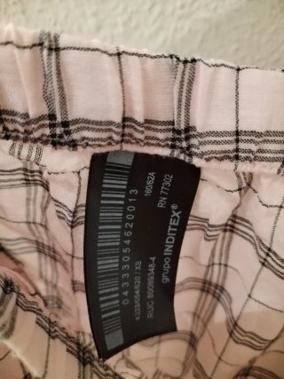 Pantalón bombacho Zara cuadros rosa talla XS