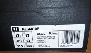 Adidas Megaride Oro y Gris