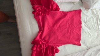 Camiseta Minueto XL Volantes Rojo
