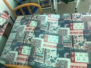 Sofá cama tela y madera