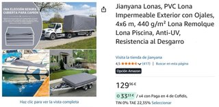 Lona impermeable Jianyana 4x6m