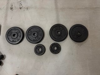 Pack 4 discos 5kg y 2 discos 1kg