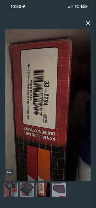 Filtro K&N BMW E60/E63 Gasolina